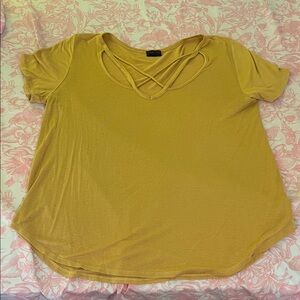 Mustard Yellow Crisscross Top